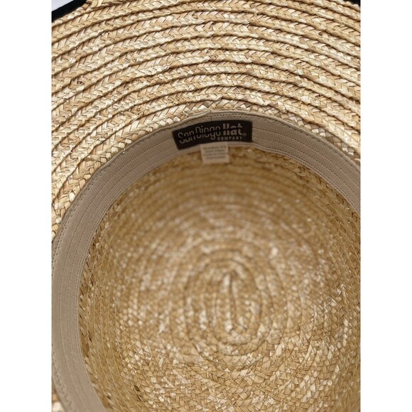 Anthropologie San Diego Ribbon Straw Hat Preppy Boho Vacation Summer Sz OS New main image 7
